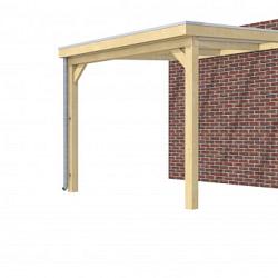 Hillhout vuren veranda Excellent 300, 312 x 360 cm, dakplaat opaal, onbehandeld.