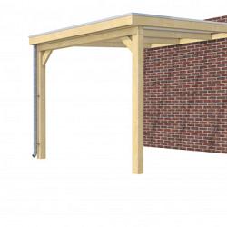 Hillhout vuren veranda Excellent 300, 312 x 400 cm, dakplaat helder, onbehandeld.