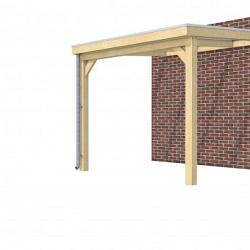 Hillhout vuren veranda Excellent 300, 312 x 310 cm, dakplaat helder, onbehandeld.