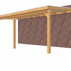 Hillhout douglas veranda Excellent 700, 712 x 360 cm, dakplaat helder, onbehandeld.