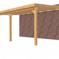 Hillhout douglas veranda Excellent 600, 612 x 410 cm, dakplaat opaal, onbehandeld.