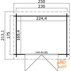 Indi 230x175 Olijfgroen Geïmpregneerd