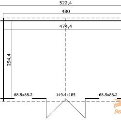 Udo 480x300 Olijfgroen Geïmpregneerd