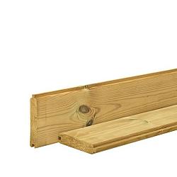 Grenen Blokhutplank 2,8 x 14,5 x 240 cm. Groen Geïmpregneerd  W06170