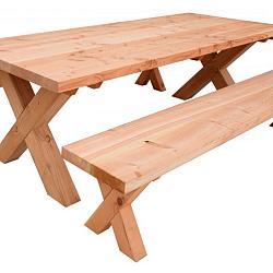 Tuinset Xavi Excellent, 2 x Bank En 1 x Tafel, Onbehandeld  1023869