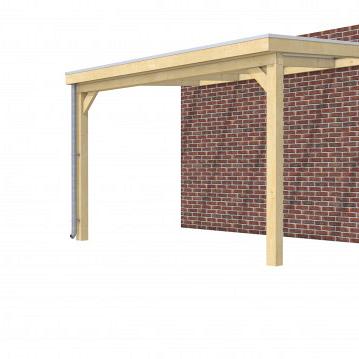 Hillhout vuren veranda Excellent 400, 412 x 310 cm, dakplaat helder, onbehandeld.