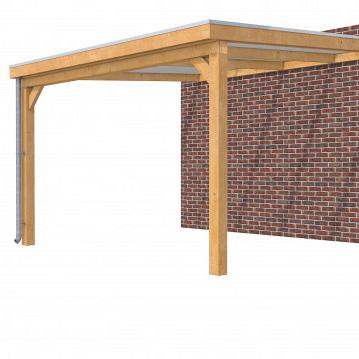 Hillhout douglas veranda Excellent 400, 412 x 410 cm, dakplaat opaal, onbehandeld.