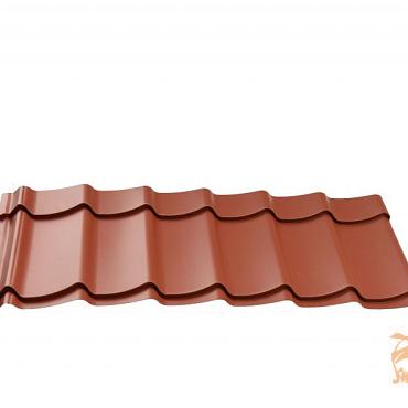 Dakpanplaten t.b.v. Douglasvision Kapschuur Comfort 500 x 320 cm. Terracotta