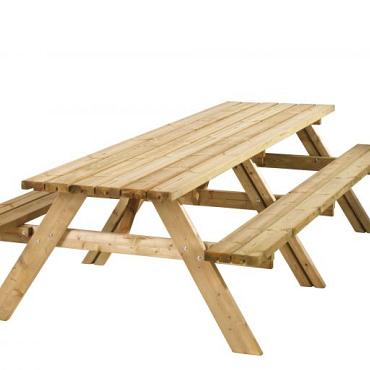 Picknicktafel Lange Jan, 42 mm. Dik, Bladmaat 300 x 70 cm.  W11020