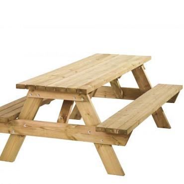 Picknicktafel Bobito, 42 mm. Dik, Bladmaat 220 x 71 cm.  W11024